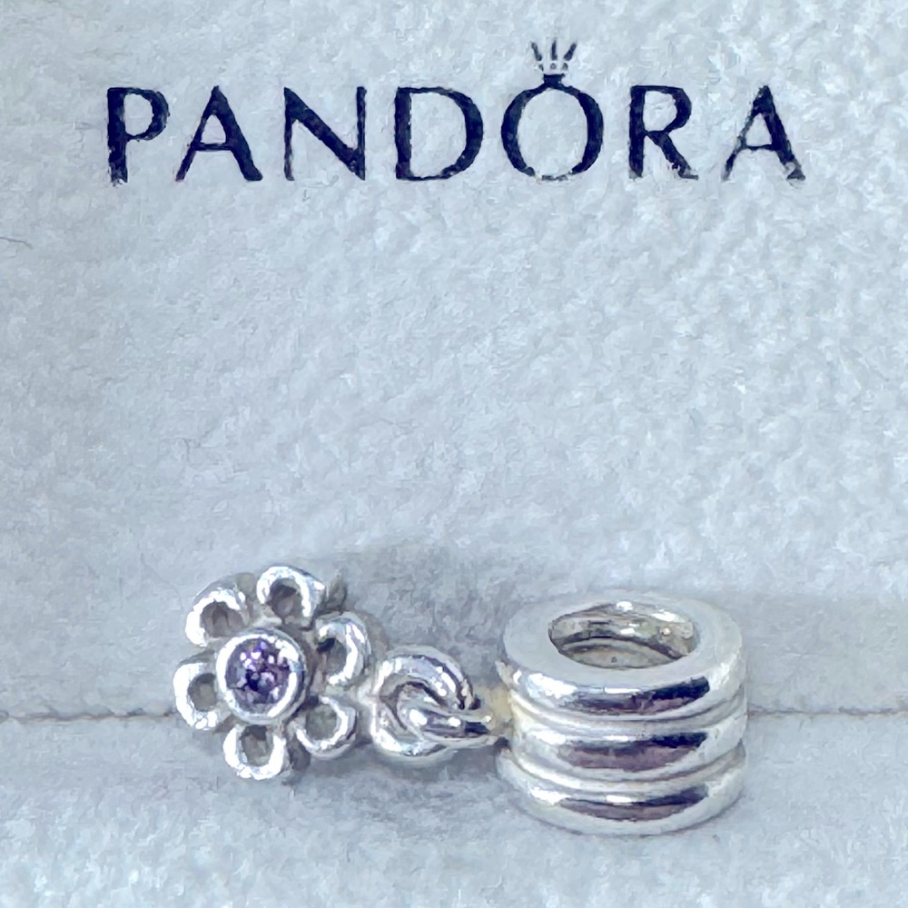 Pandora Pink Flower Dangle Charm